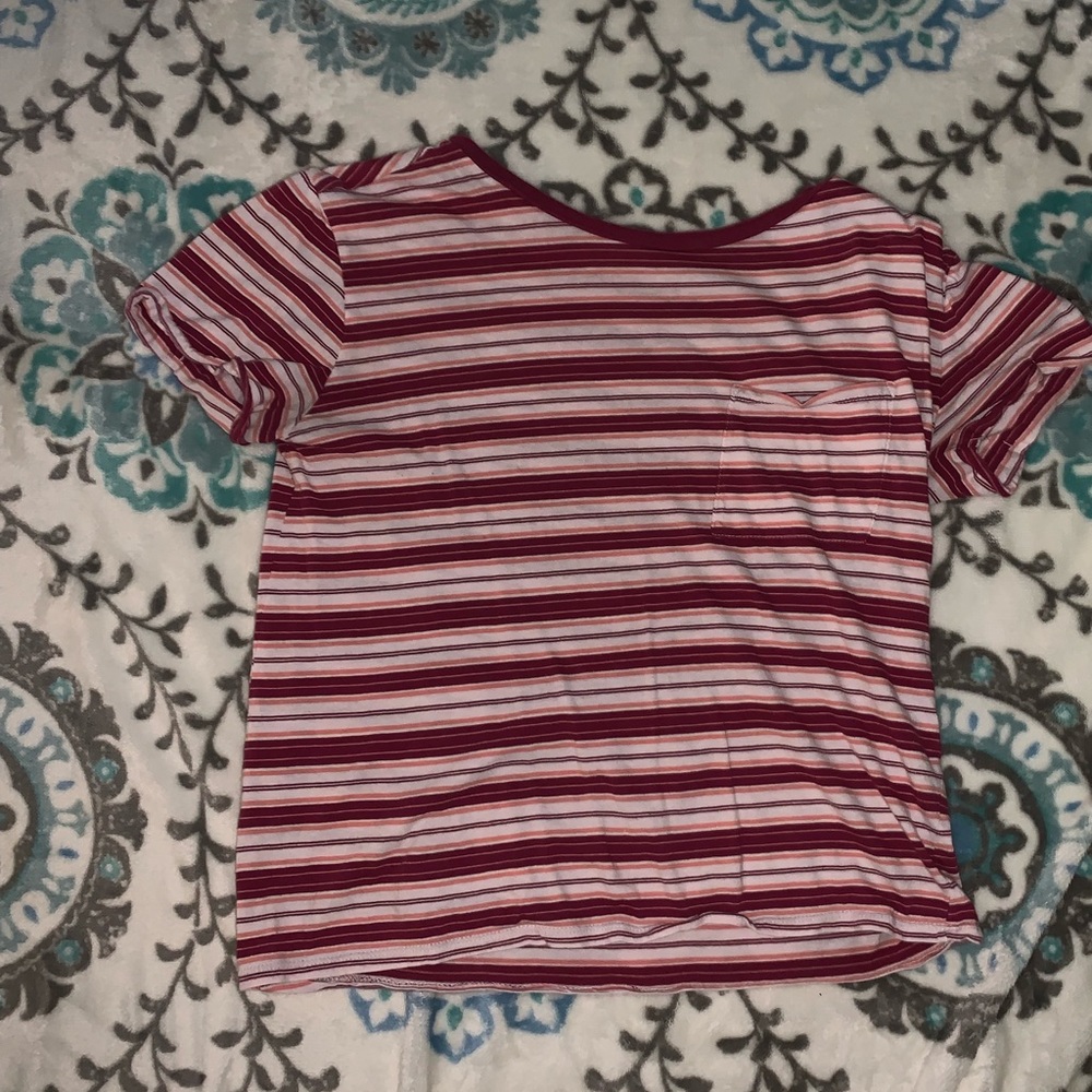 Multicolored Striped Shirt w/ Pocket!